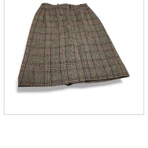 Vintage Jack Winter 100% Wool Plaid A-Line Skirt Size 14